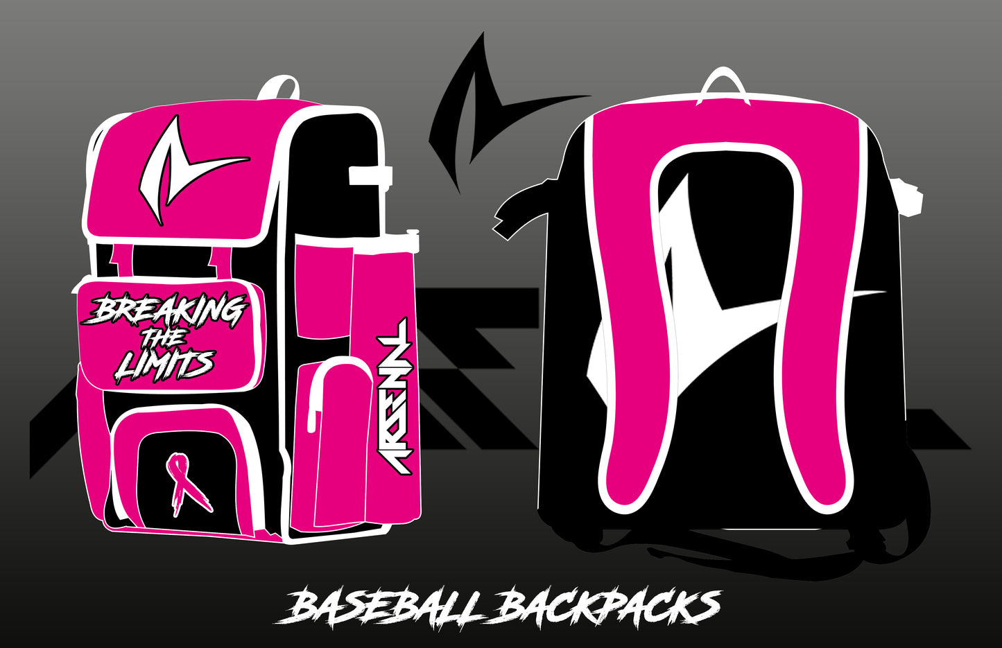 ARSENAL BASEBALL BIG BACKPACK PINK RIBBON