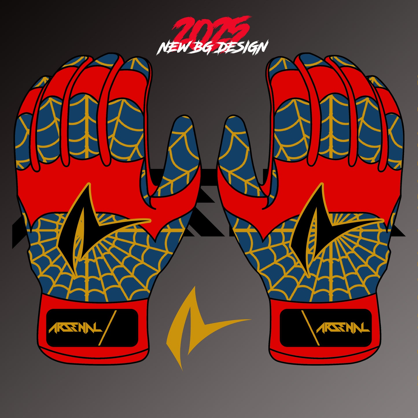 ARSENAL SPIDEY LONG CUFF BATTING GLOVES